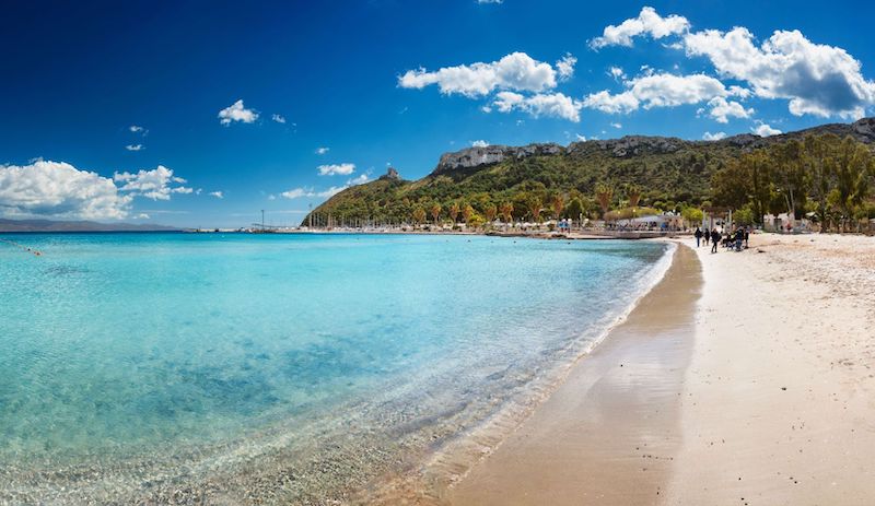 Praia do Poetto em Cagliari